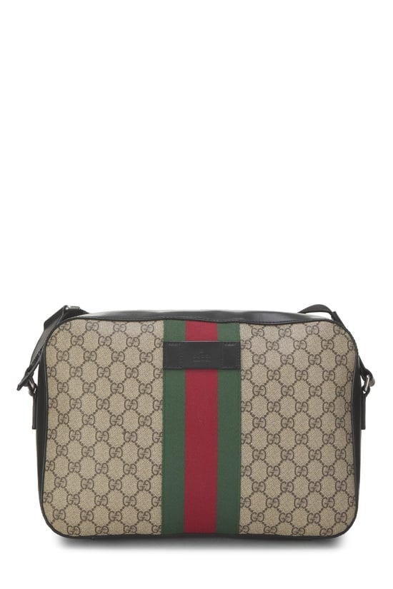 Black Original GG Supreme Canvas Web Messenger
