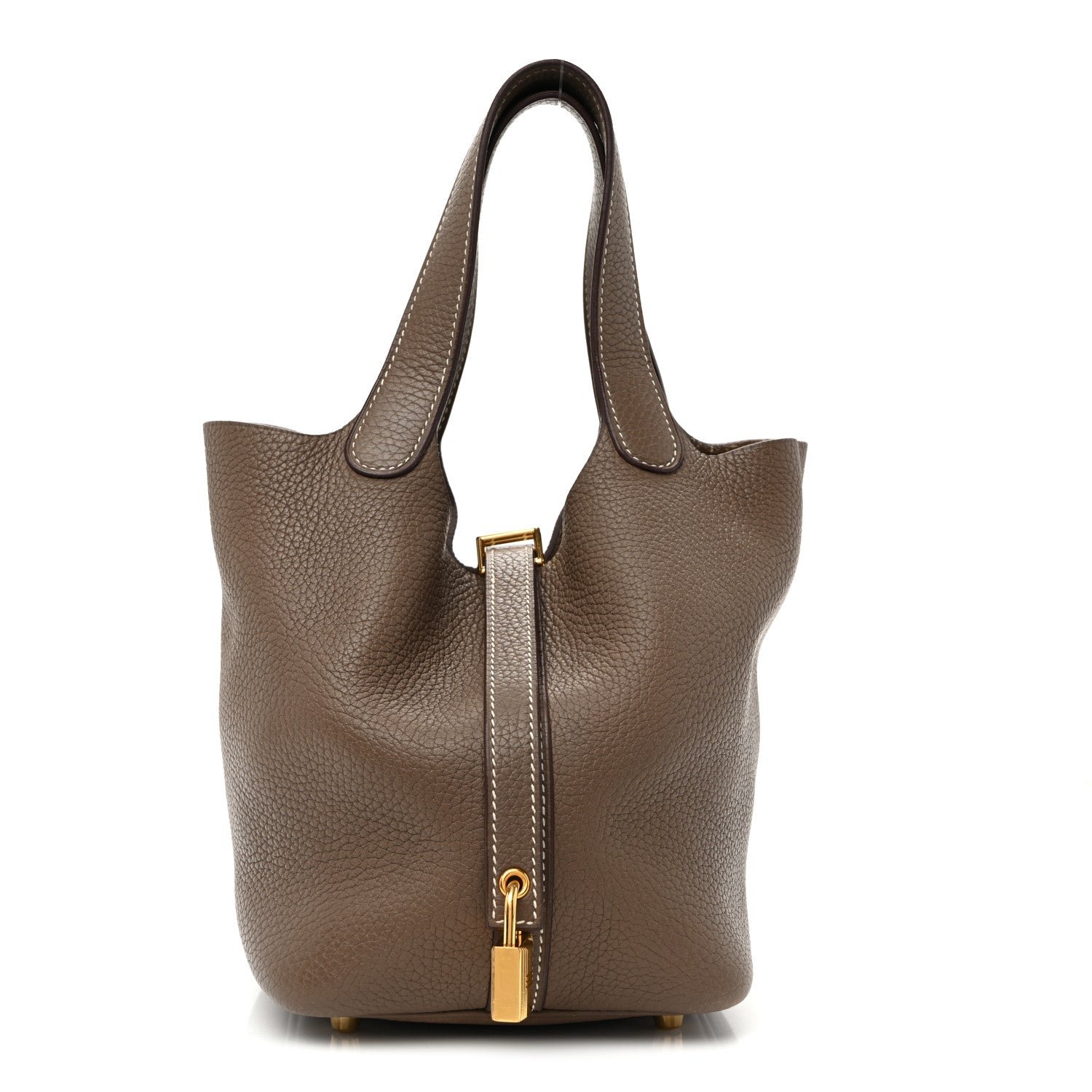 Hermes Taurillon Clemence Picotin Lock 18 PM Etoupe
