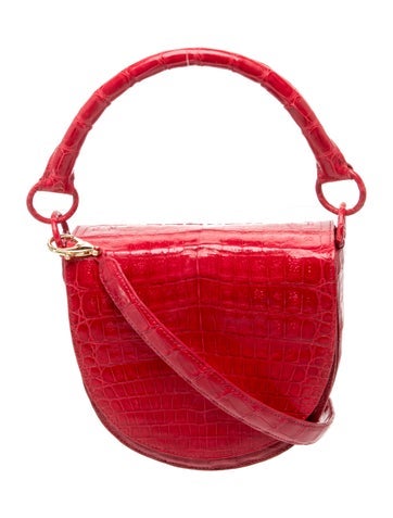 Crocodile Top Handle Bag