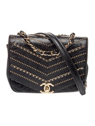Chevron Studded Crossbody