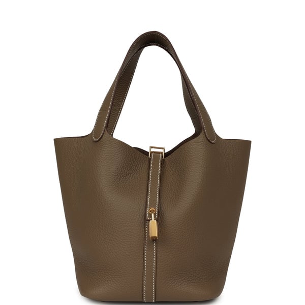 Hermes Hermes Picotin Lock 22 Etoupe Clemence Gold Hardware