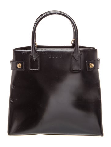 Patent Leather Top Handle Bag Vintage