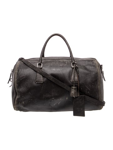 Saffiano Lux Leather Weekender Bag