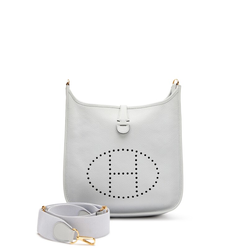 Hermes Gris Perle Clemence Evelyne III 29 Gold Hardware, 2022