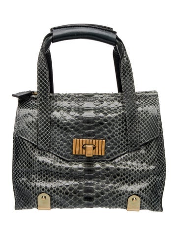 Snakeskin Top Handle Bag