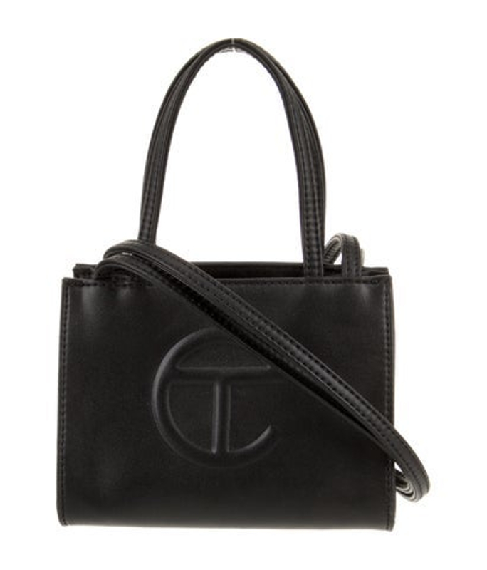 Telfar Vegan Leather Black Shopping Bag Small
