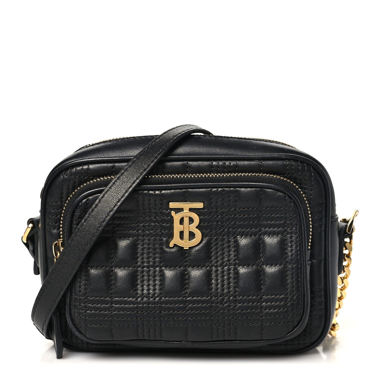 Burberry Calfskin Quilted Mini Lola Camera Bag Black