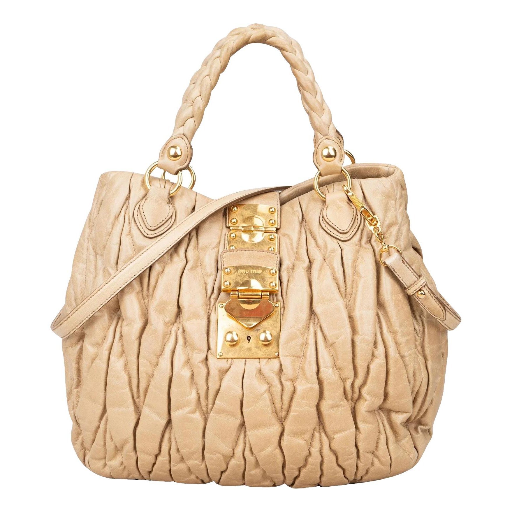 Matelassé leather handbag