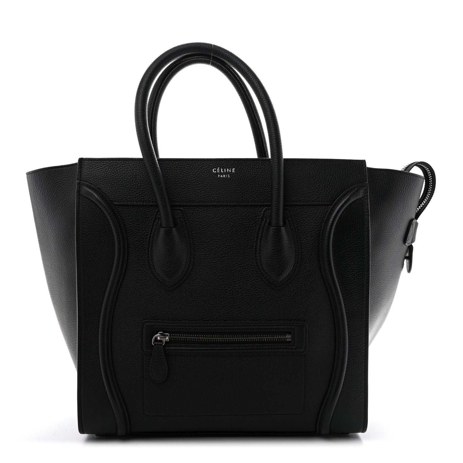 Celine Drummed Calfskin Mini Luggage Black