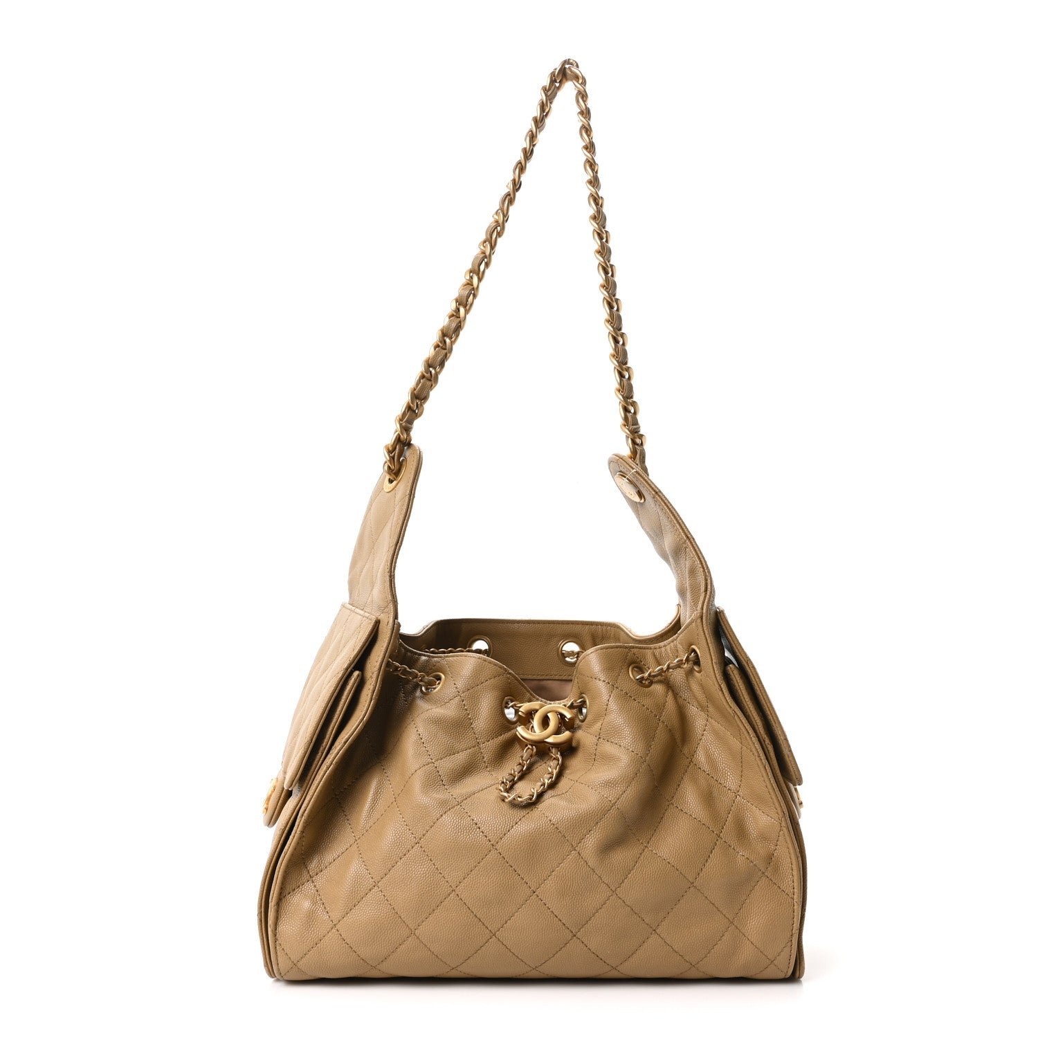 Chanel Caviar Quilted Small Chanel 25 Handbag Beige