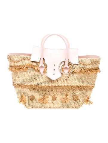 Sara Battaglia Straw Minaudière