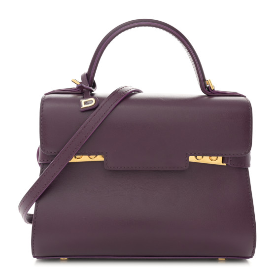 Delvaux Smooth Calfskin Mini Tempete Satchel Prune