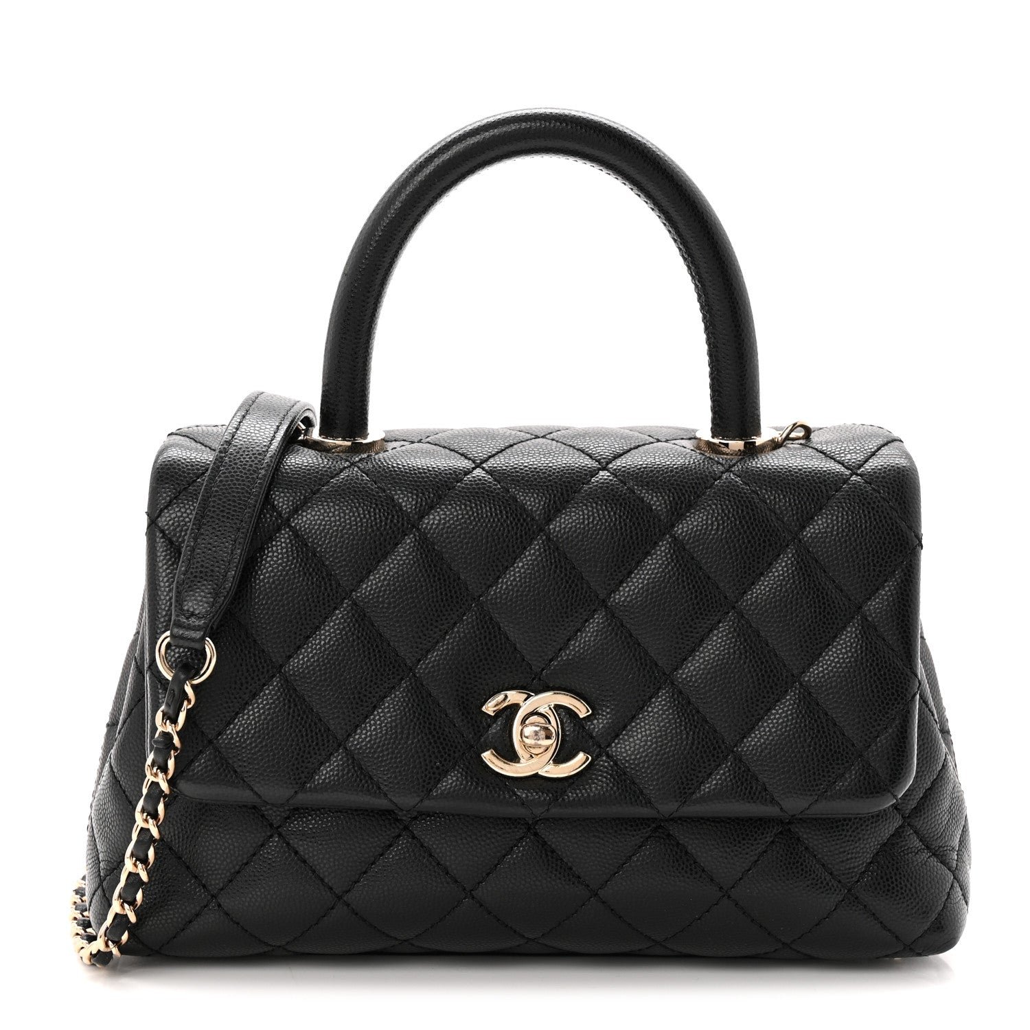 Chanel Caviar Quilted Mini Coco Handle Flap Black