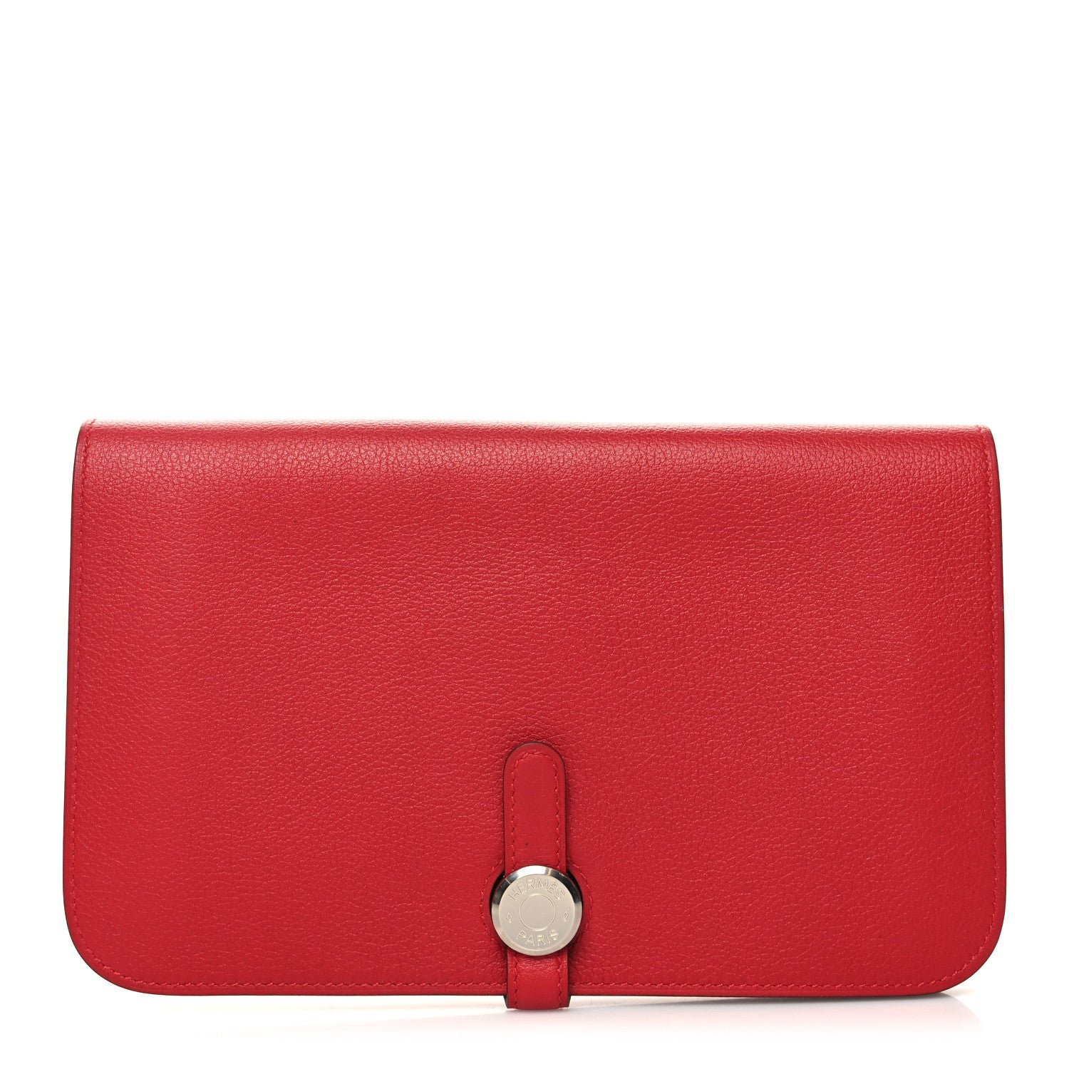 Hermes Evercolor Dogon Duo Wallet Rouge De Coeur