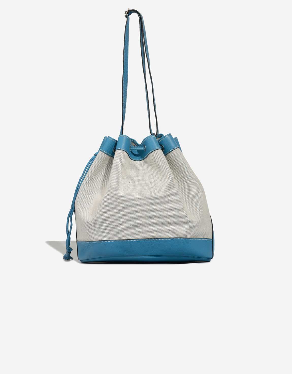 Hermes 
		Market GM Togo / Toile Bleu Jean / Écru    