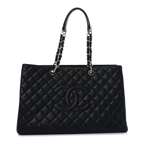 Chanel Caviar Quilted XL Grand Shopping Tote GST Black