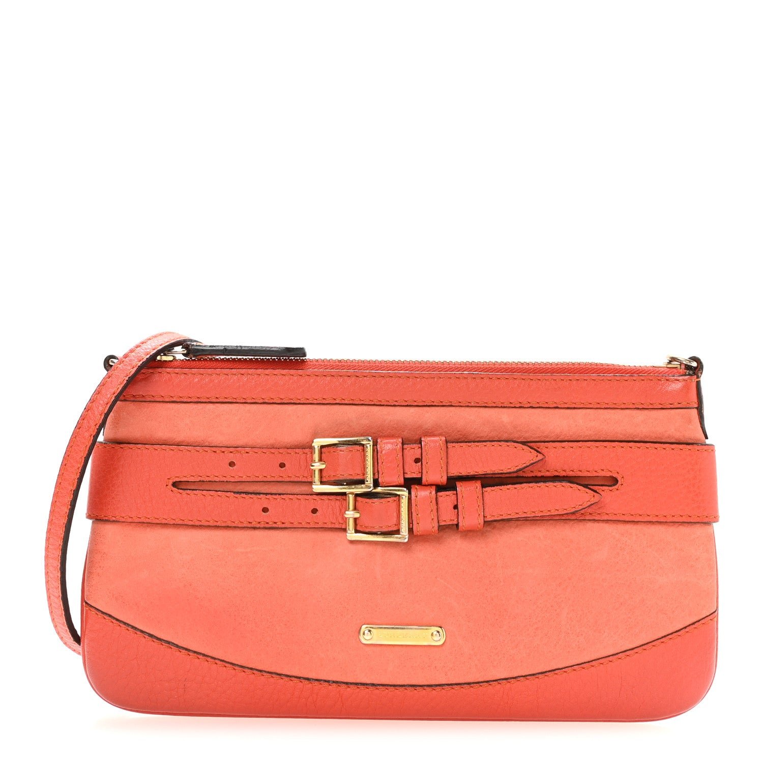 Burberry Burberry Bridle Calfskin Peyton Crossbody Orange