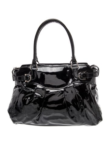 Patent Leather Top Handle Bag