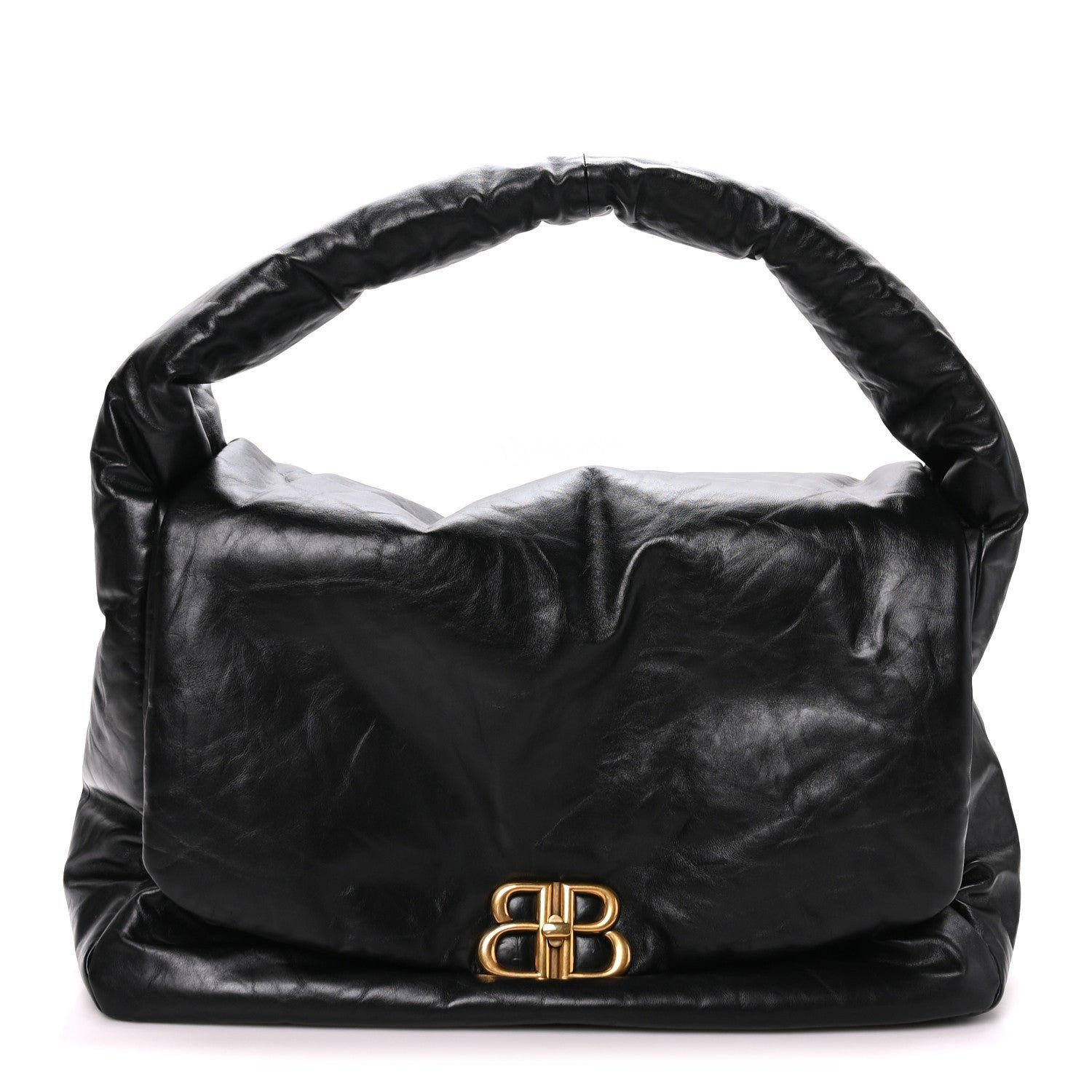 Balenciaga Balenciaga Calfskin Large Monaco Sling Shoulder Bag Black