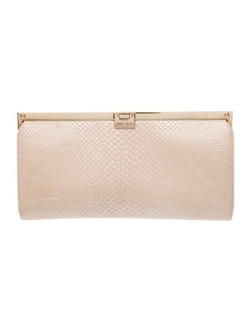 Embossed Leather Clutch