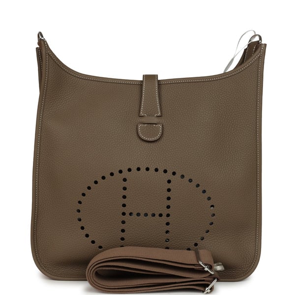 Hermes Hermes Evelyne III GM Etoupe Clemence Palladium Hardware