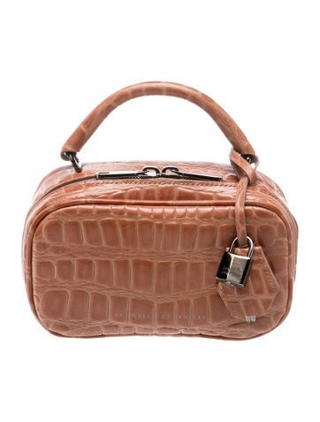 Embossed Leather Top Handle Bag w/ Tags