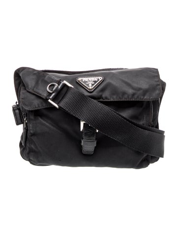 Prada Enameled Metal Triangle Shoulder Bag