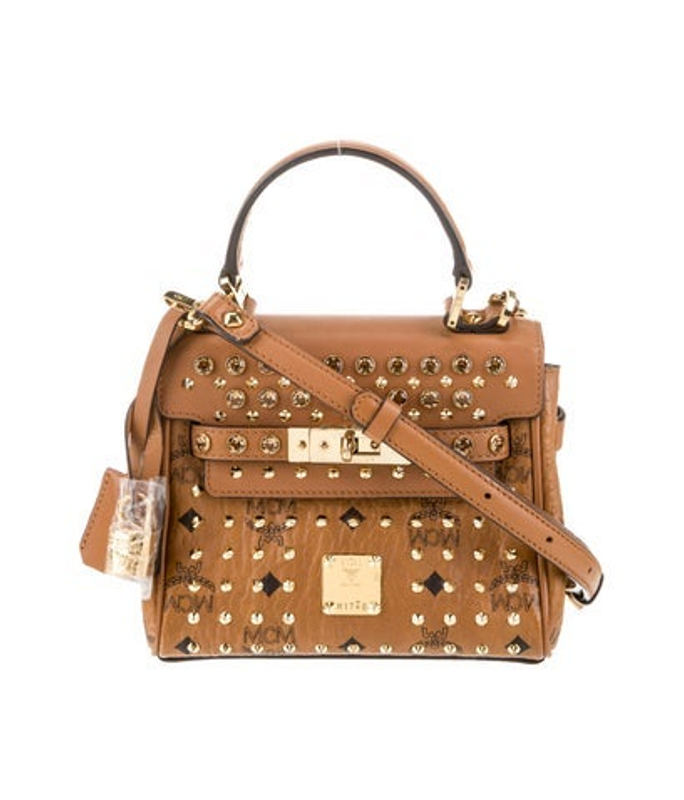 MCM Leather Top Handle Bag