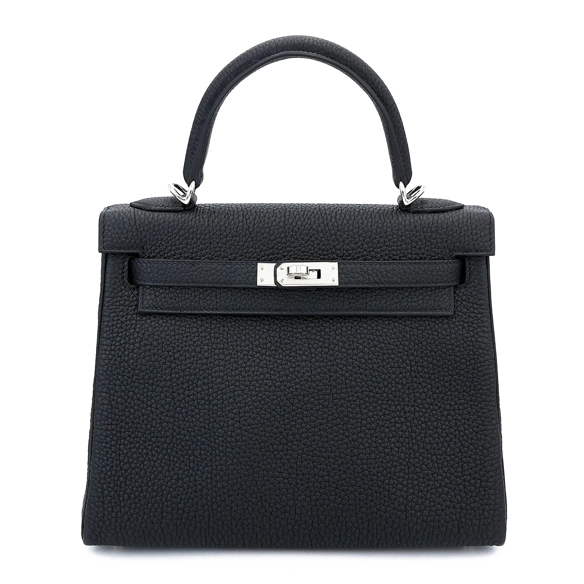 Brand New ( Rank N ) HERMÈS Kelly 25 Noir (89) Togo Palladium hardware G (2026)