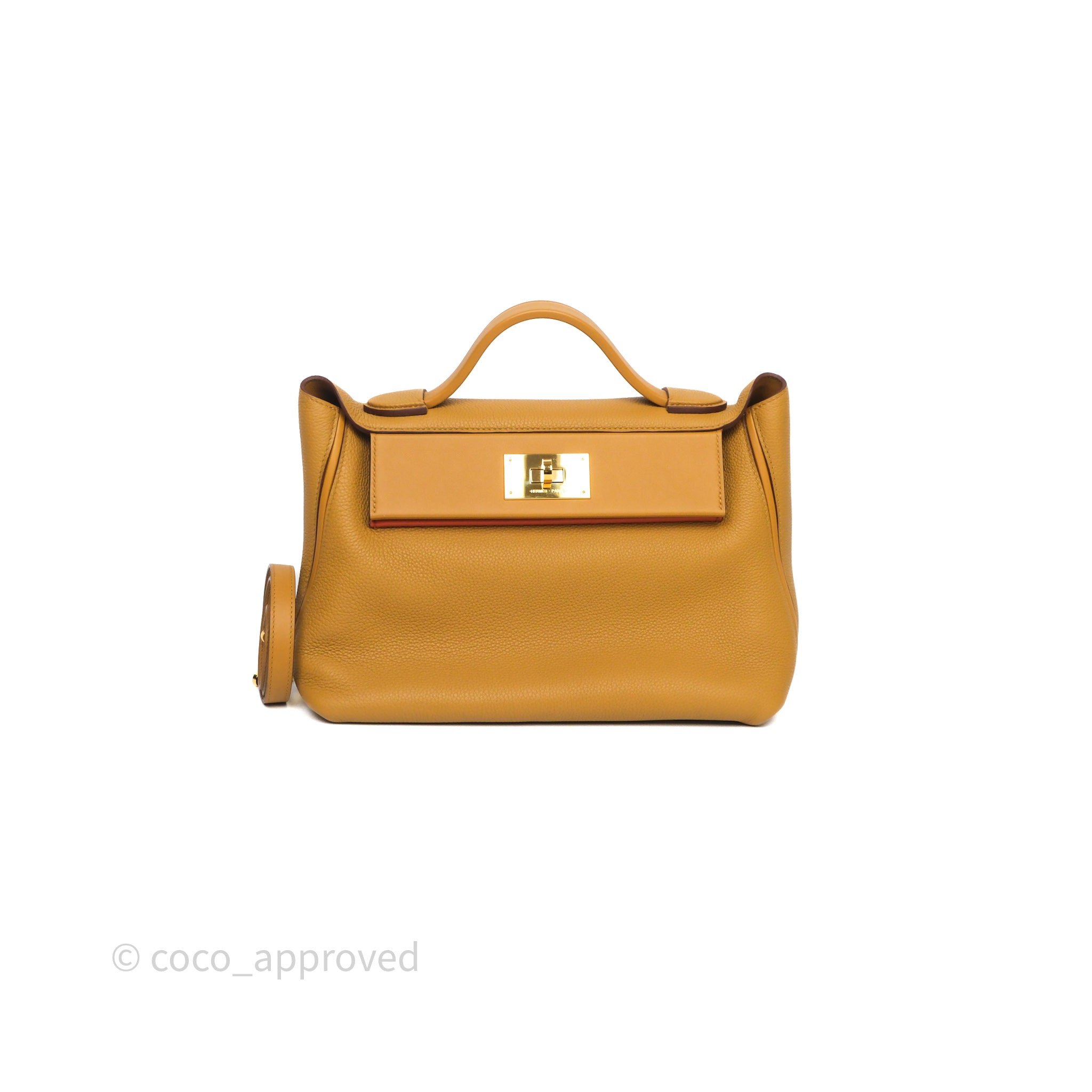 Hermès 24/24 29 Sesame 2S/ Terre Battue R1 Clemence/ Swift Gold Hardware
