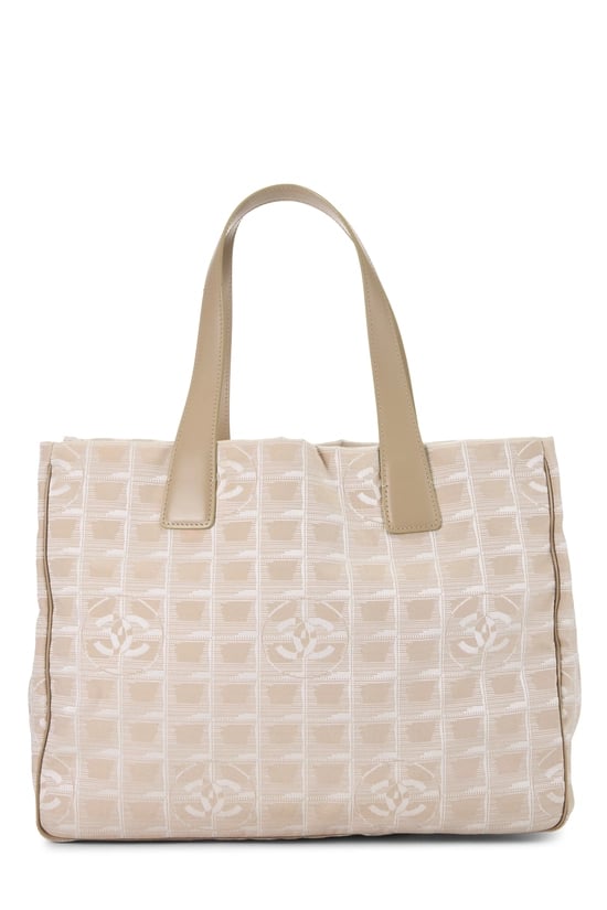 Beige Nylon Travel Line Tote