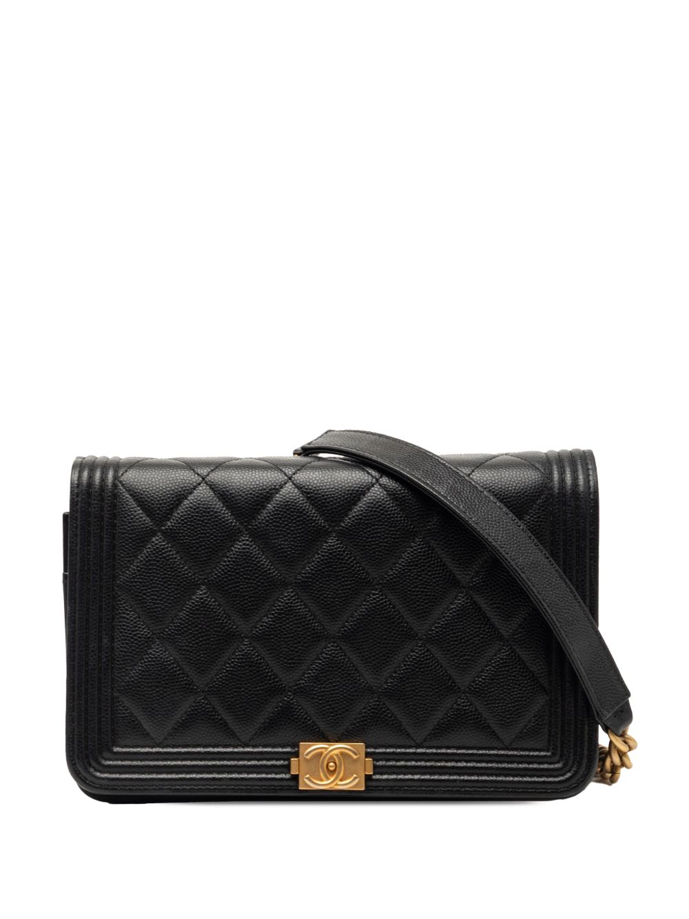 2021-2026 Quilted Caviar Boy Wallet on Chain crossbody bag