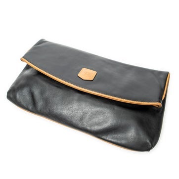 Leather Macadam Flap Clutch