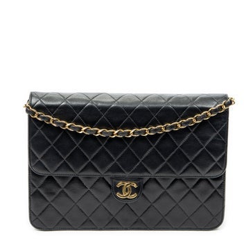 Leather Vintage Push Lock Straight Flap