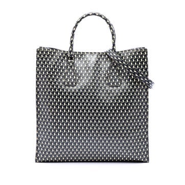 Saffiano Leather Stampato Shopping Tote