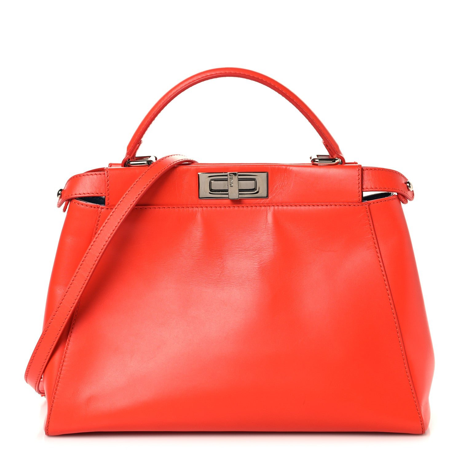 Fendi Vitello Morgan Snakeskin Crocodile Monster Eyes Medium Peekaboo Iconic Satchel Papavero Multicolor