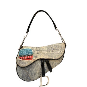 Calfskin Vintage Miss Diorella Saddle Bag Medium