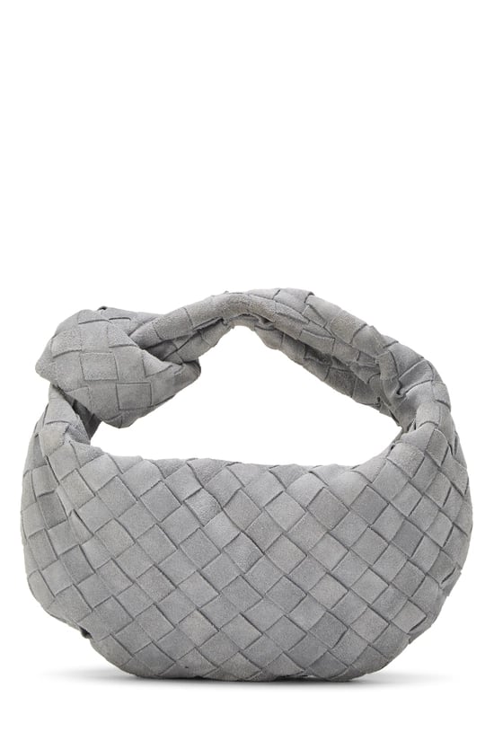 Blue Intrecciato Leather Jodie Mini