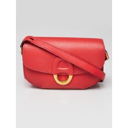 Hermes Hermes Rouge Tomate Evercolor Leather Gold Plated Cherche Midi Mini Bag