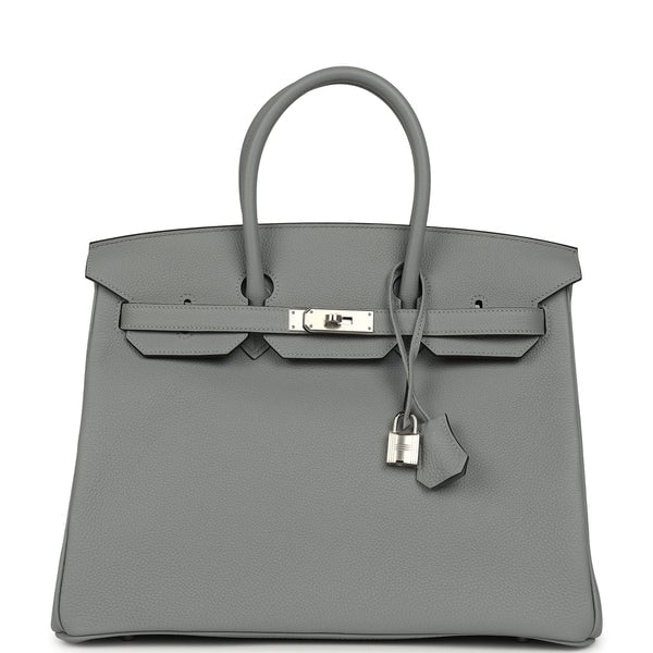 Hermes Hermes Birkin 35 Gris Pantin Togo Palladium Hardware