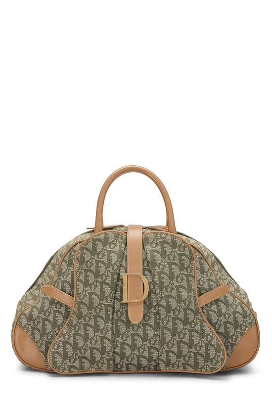 Dior Green Trotter Canvas Saddle Bowler