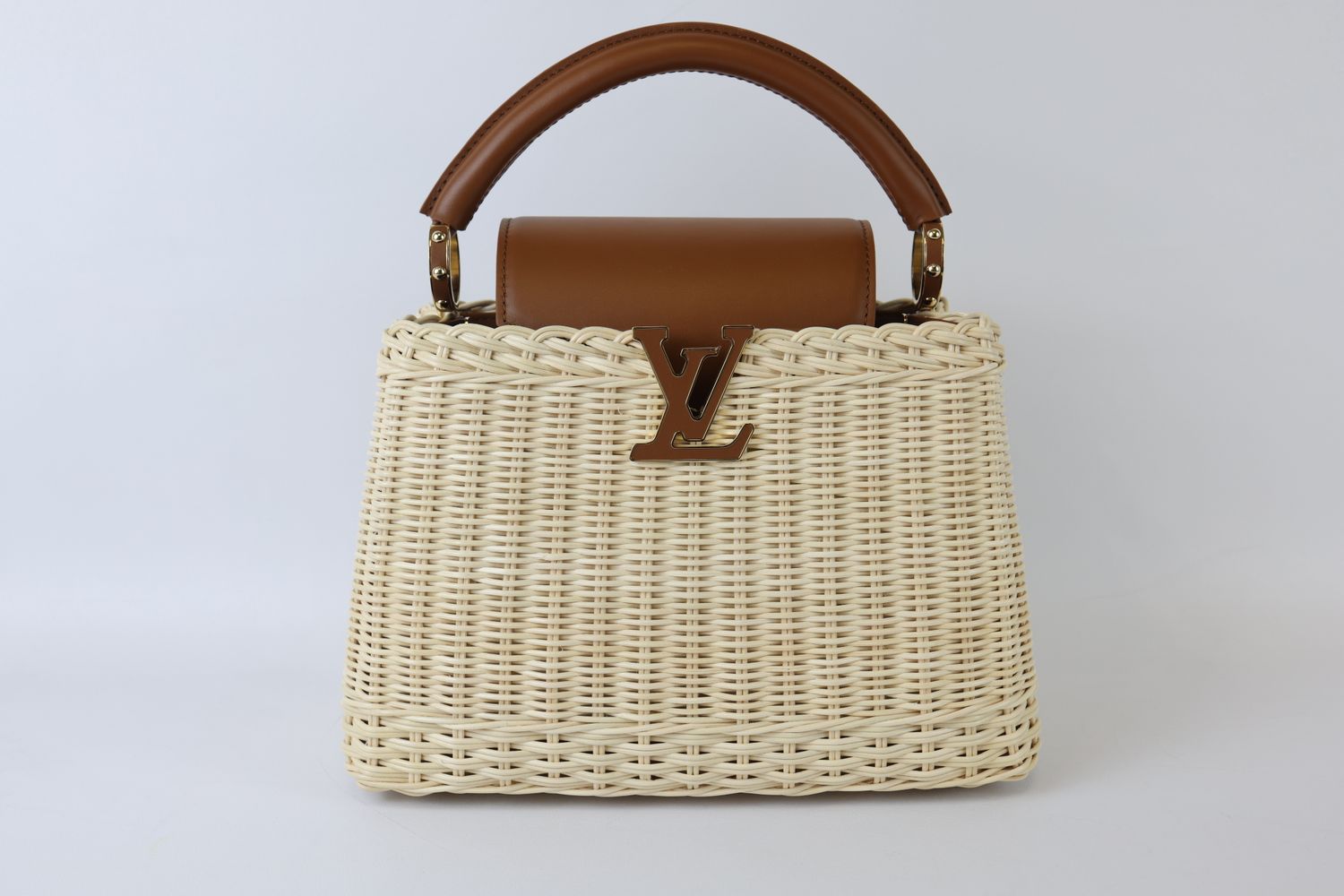 Louis Vuitton Louis Vuitton Capucines BB, Rattan, Caramel Leather, New in Box MA001