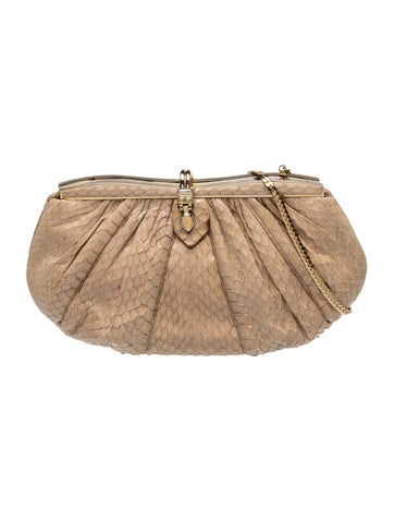 Judith Leiber Snakeskin Clutch Vintage