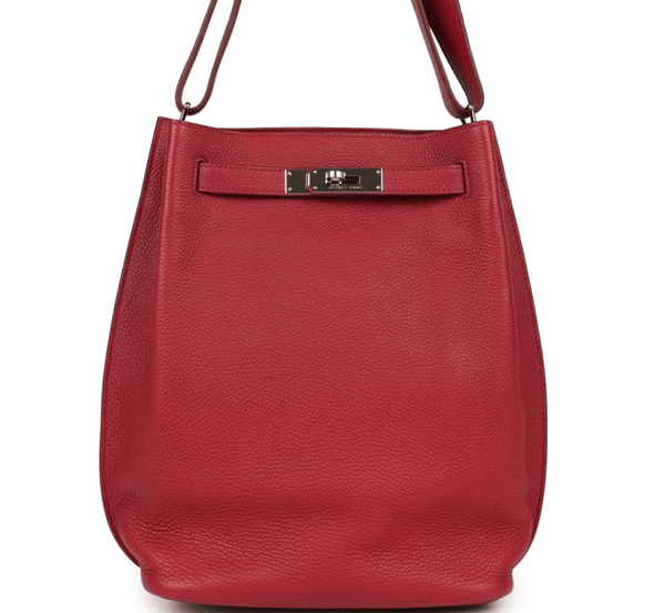 Hermes Pre-owned Hermes So Kelly 22 Rubis Togo Palladium Hardware