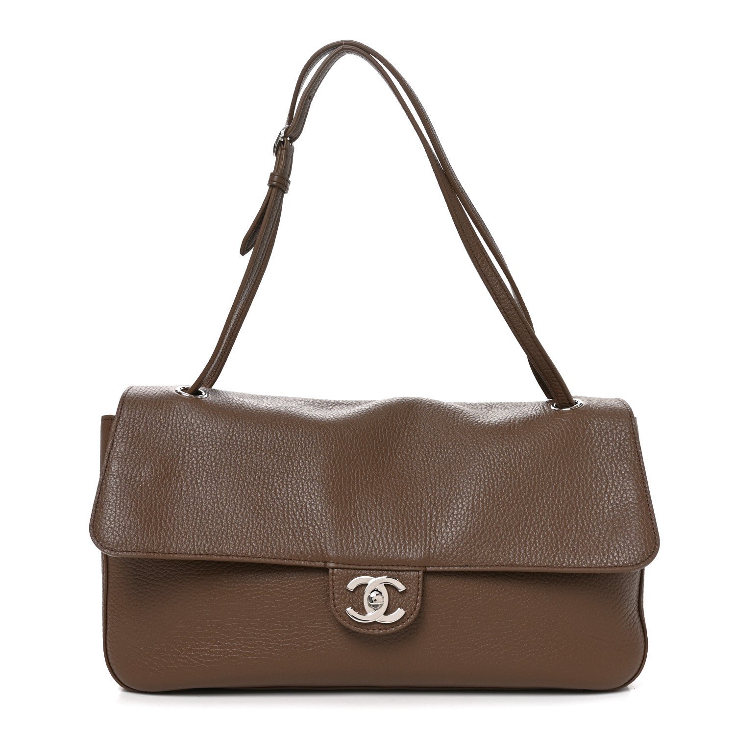 Chanel Grained Calfskin Small Souplissimo Maxi Flap Light Brown