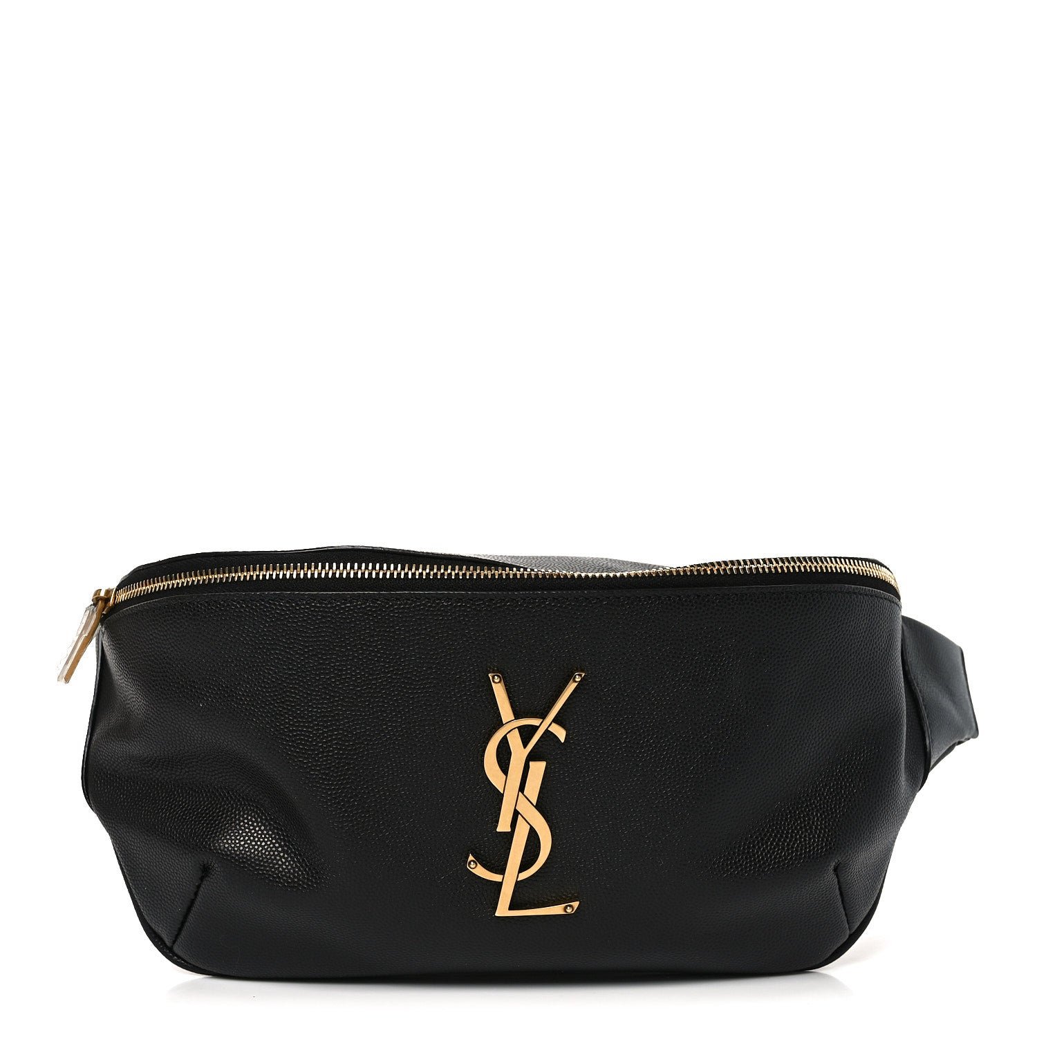 Saint Laurent Grain De Poudre Monogram Belt Bag Black