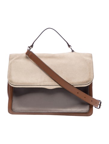 Suede Top Handle Bag