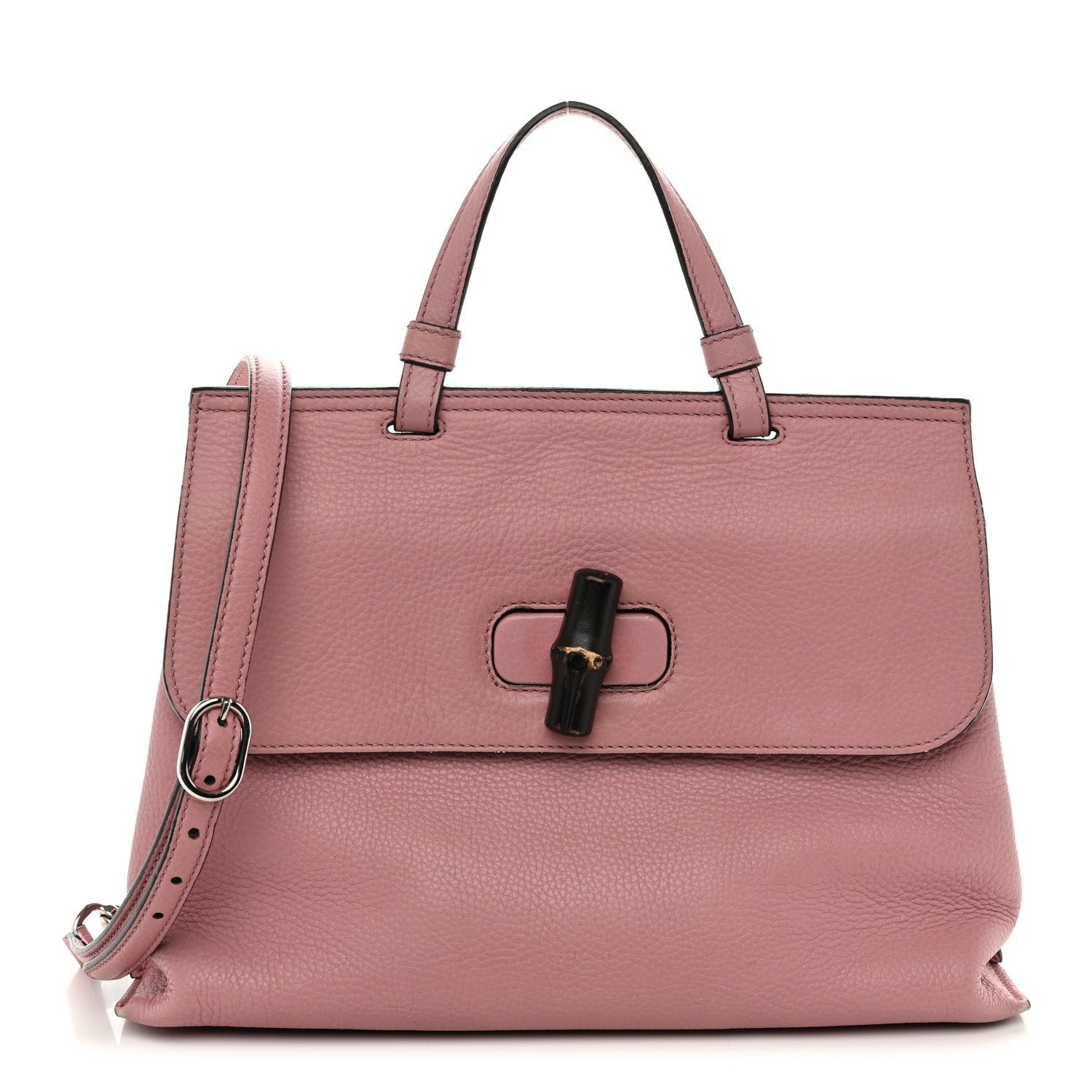 Gucci Cellarius Calfskin Small Bamboo Daily Top Handle Bag Carmine Rose
