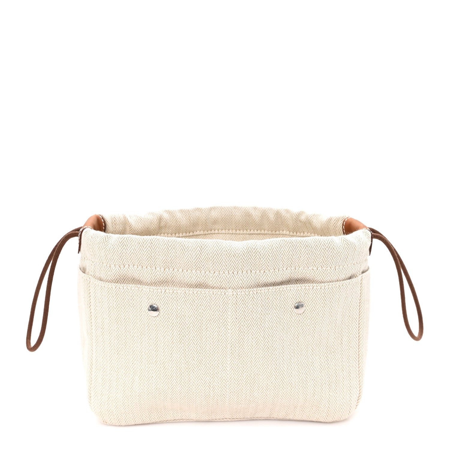 Hermes Hermes Canvas Barenia Fourbi 20 PM Pouch Naturel Fauve
