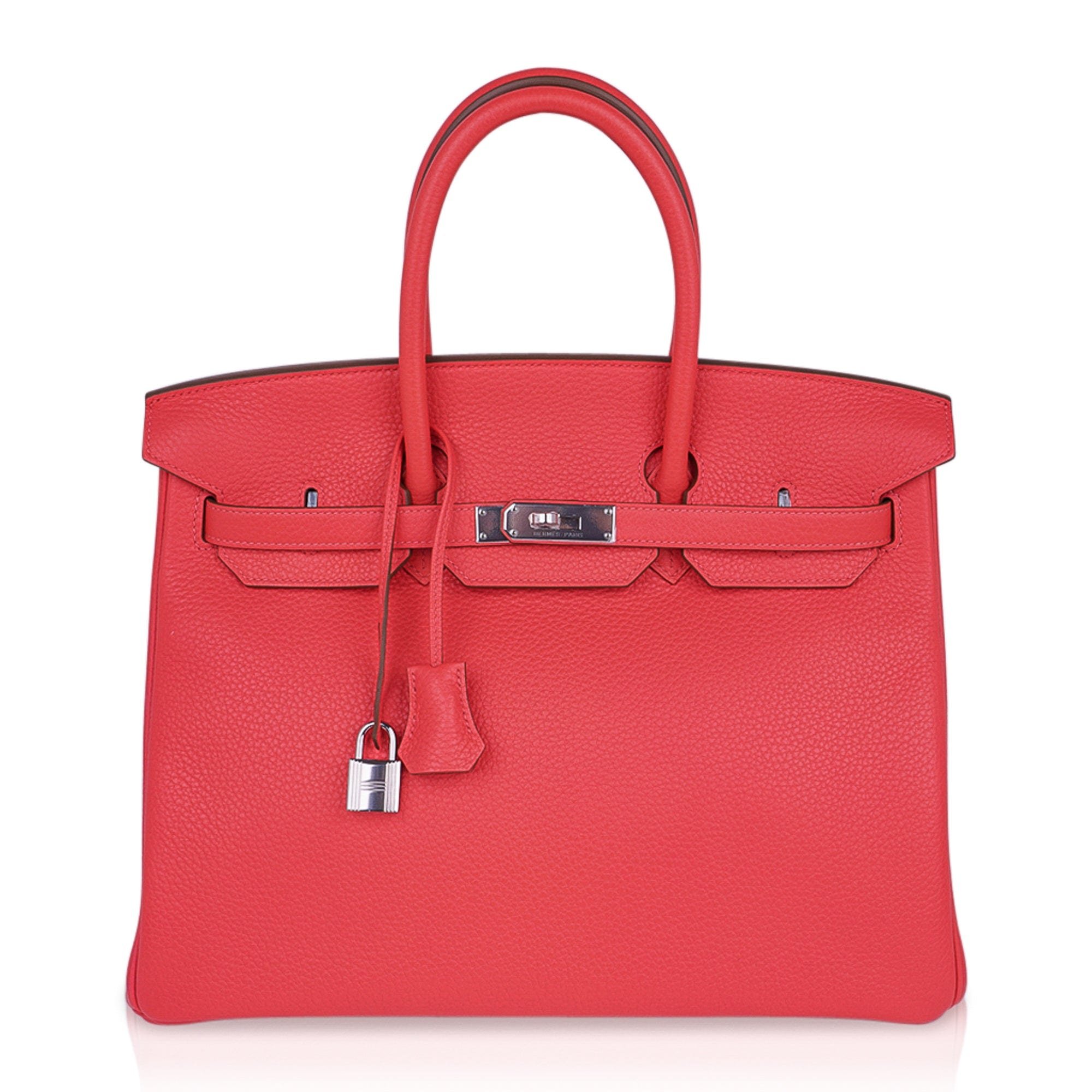 Hermes Hermes Birkin 35 Bag Rose Jaipur Clemence Leather with Palladium Hardware